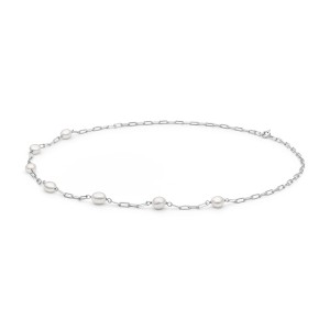 Colier argint cu perle naturale baroque albe DiAmanti SK24235N_W-G (Argint 925‰ 2,6 g.)